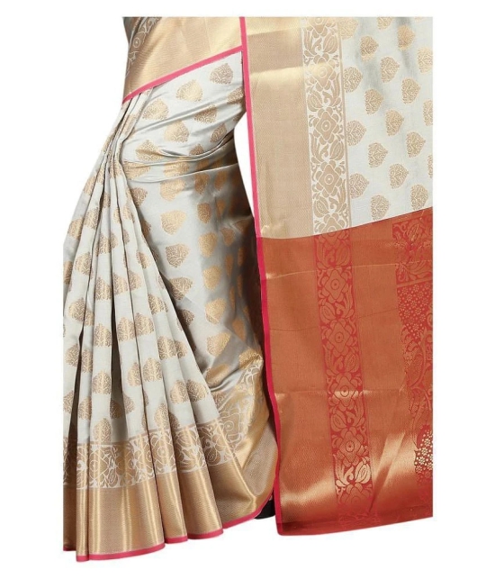 Gazal Fashions - Multicolor Silk Blend Saree With Blouse Piece (Pack of 1)