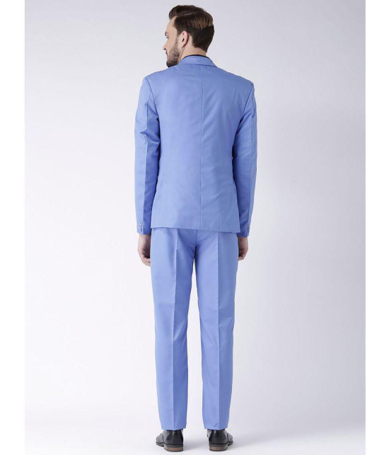 Hangup Blue Solid Formal Suit - 36