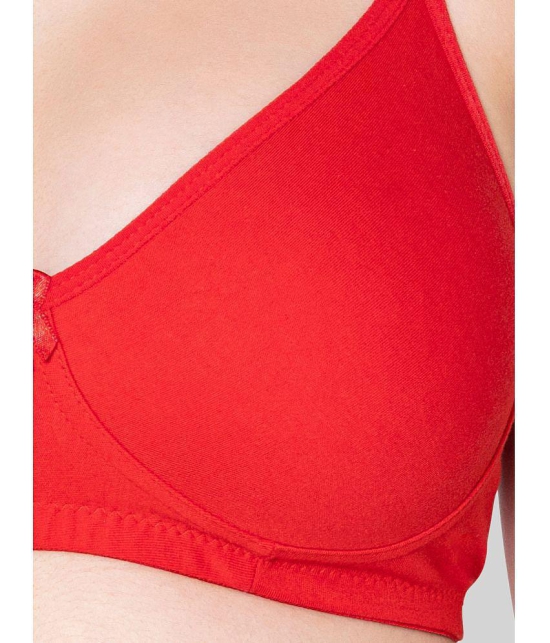 Bodycare Red Cotton Blend Non Padded Womens Everyday Bra ( Pack of 1 ) - None