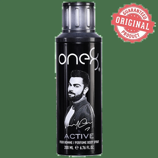 One8 By Virat Kohli Perfume Body Spray - Active, Long Lasting Fragrance, For Men, 200 Ml