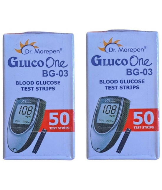 Dr. Morepen  BG03 100 Test Strips Expiry: March 2024 - . 51-100 Strips