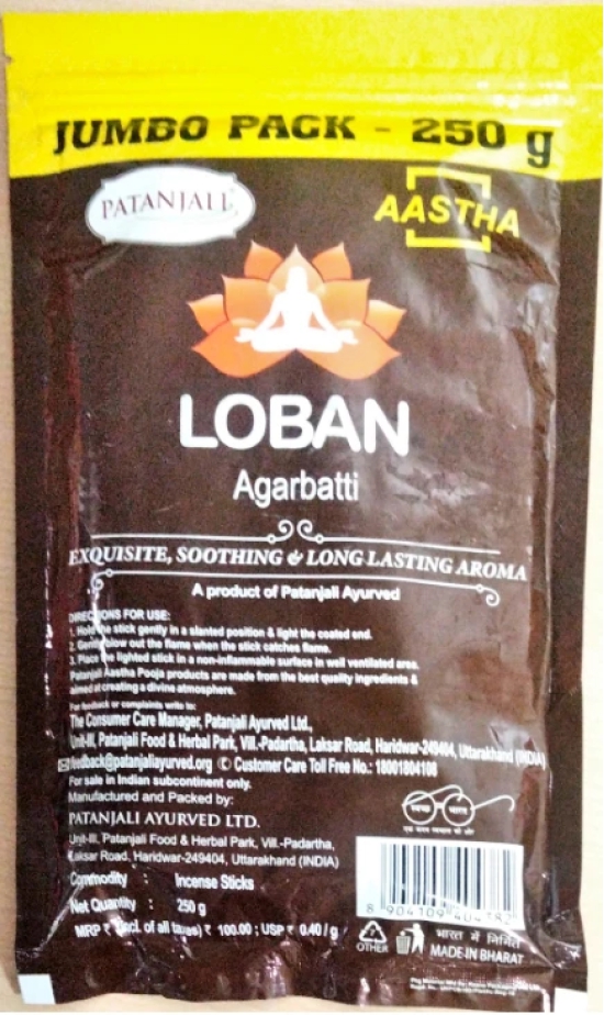 AASTHA AGARBATTI LOBAN - 250 GM