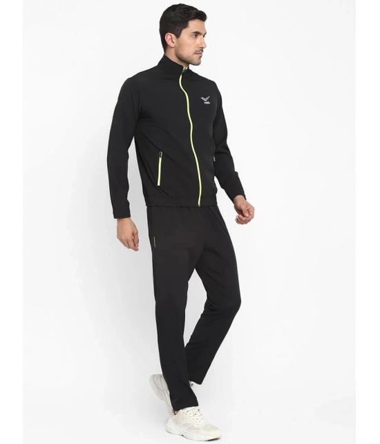 YUUKI - Black Polyester Regular Fit Solid Mens Sports Tracksuit ( Pack of 1 ) - None