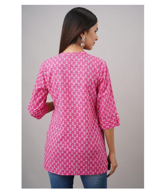 FabbibaPrints Cotton Tunics - Pink Single - 2XL