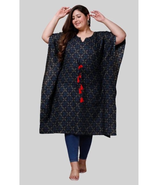 miravan - Blue Cotton Womens Kaftan Kurti ( Pack of 1 ) - None