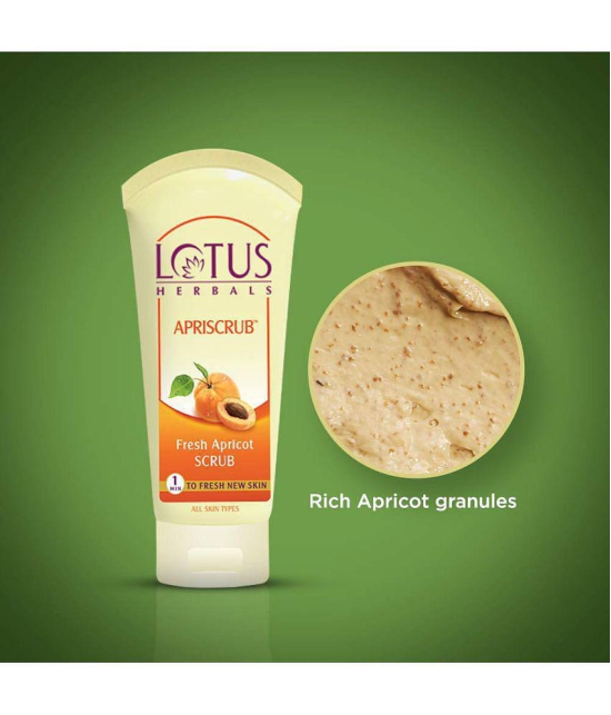 Lotus Herbals Apriscrub Fresh Apricot Scrub, Natural Exfoliating Face Scrub, Chemical Free, 100g