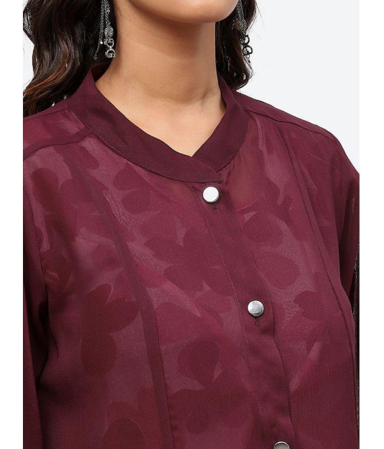 Baawri Polyester Blend Shrugs - Brown - None