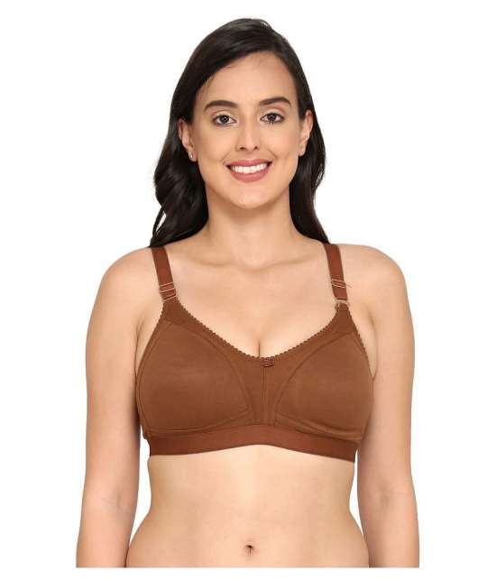 Elina Cotton T-Shirt Bra - Brown Single - None