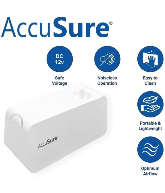 AccuSure DC Compressor Nebulizer Machine With Mouth Piece For Adults & Kids(1 Years Warranty)