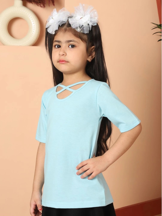 MINI & MING Solid Round Neck Cotton Top