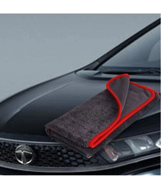 Auto Hub Grey 600 GSM Drying Towel For Automobile ( Pack of 4 )