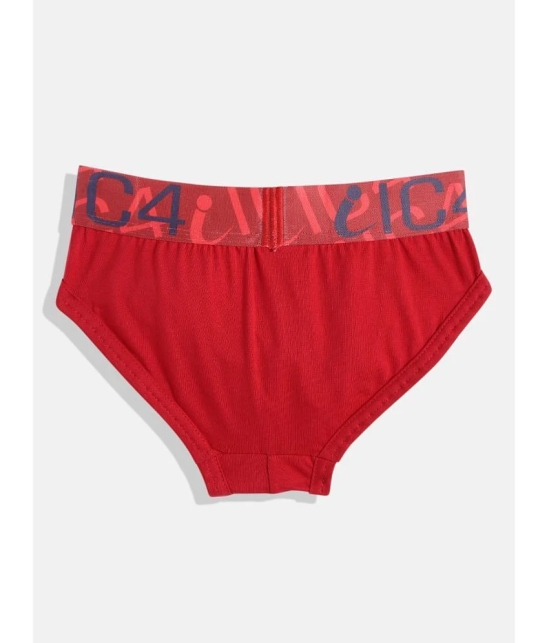 Pack of 2 IC4 Cotton Spandex Boys Briefs ( Red ) - None