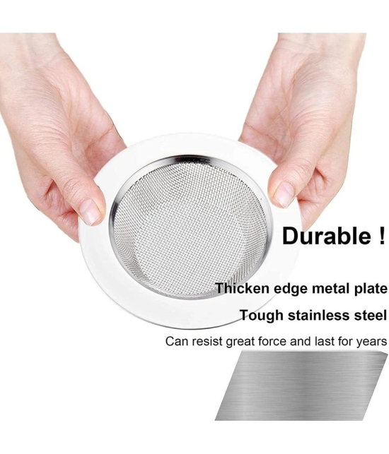 Strainers & Sieves sink jali Kitchen Sink, Basin, Bathroom Sink, Floor Stainless Steel Push Down Strainer (9 cm Set of 2)