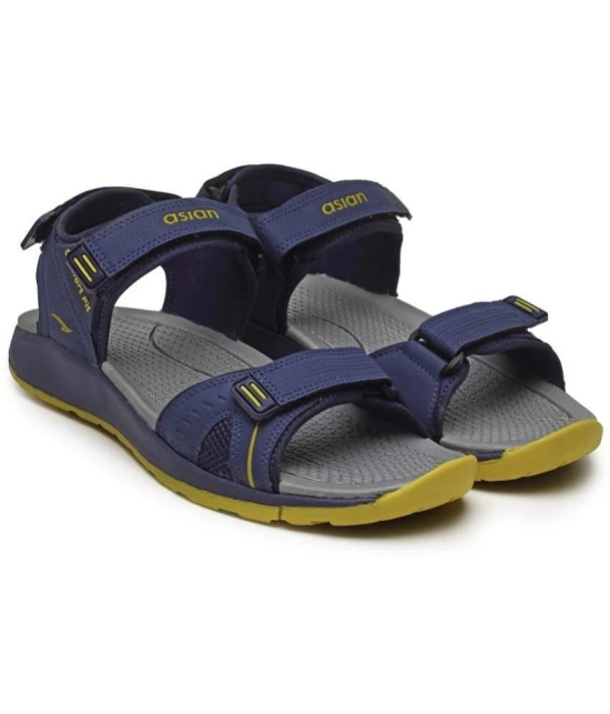 ASIAN - Navy Mens Floater Sandals - None