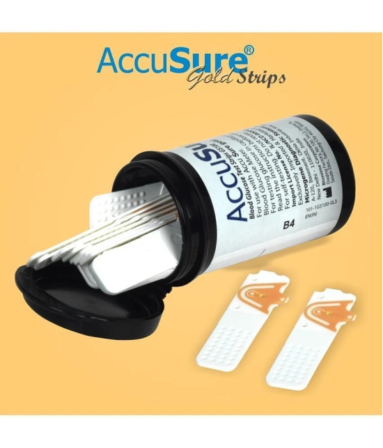 Accusure Gold GS-100 Blood Glucose Test Strips (2x25) 50 Test Strips