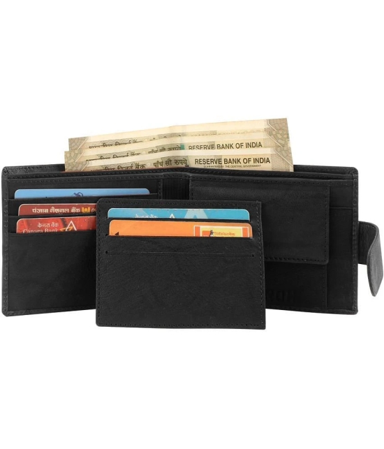 samtroh - Leather Black Mens Regular Wallet ( Pack of 1 ) - Black