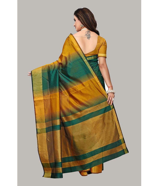 Bhuwal Fashion Light Green Cotton Silk Saree - Single - Light Green