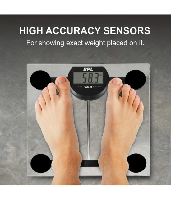 BPL Medical Technologies PWS-01 Personal Weighing Scale for Weight Measurement (Transparent)