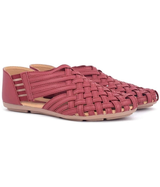 Ishransh Red Womens Casual Ballerinas - None