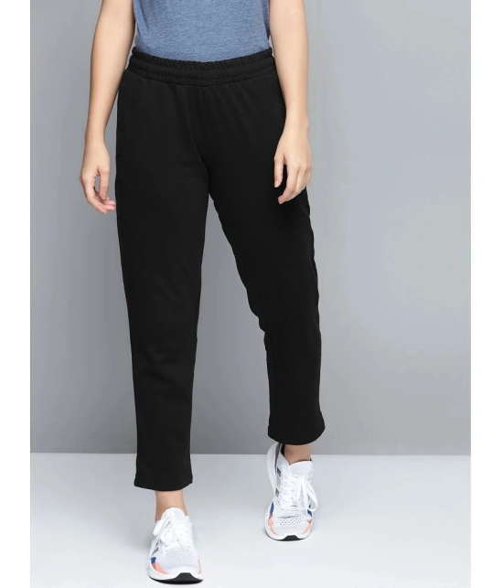 Alcis Black Cotton Blend Trackpants - Single - None