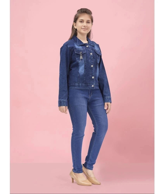 Aarika Navy Blue Denim Girls Denim Jackets ( Pack of 1 ) - None