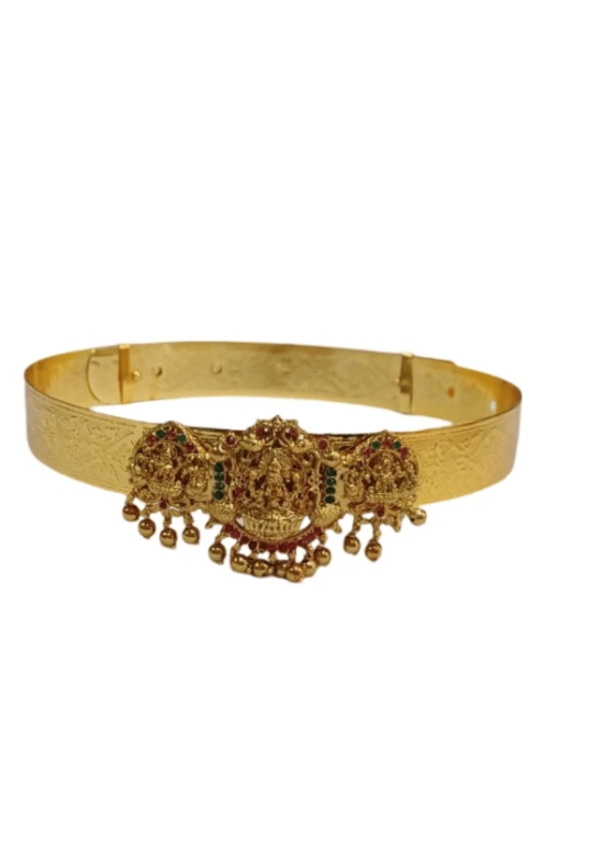 Traditional Indian Gold Plated Temple Belt Vaddanam Kamarband for Women