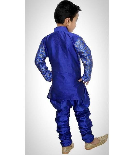 Rydho - Blue Polyester Boys Kurta With Churidar ( Pack of 1 ) - None