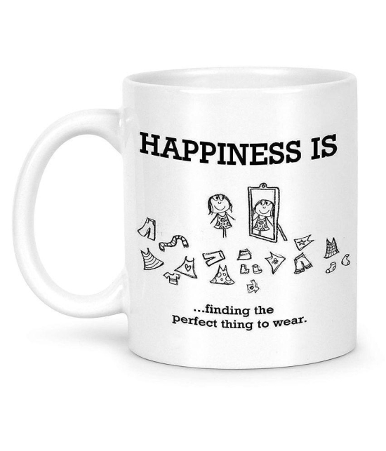 Idream Quote Printed Ceramic Coffee Mug 1 Pcs 330 mL - White