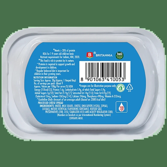 Britannia Cheese Spread Rostd Garli, 180 Gm