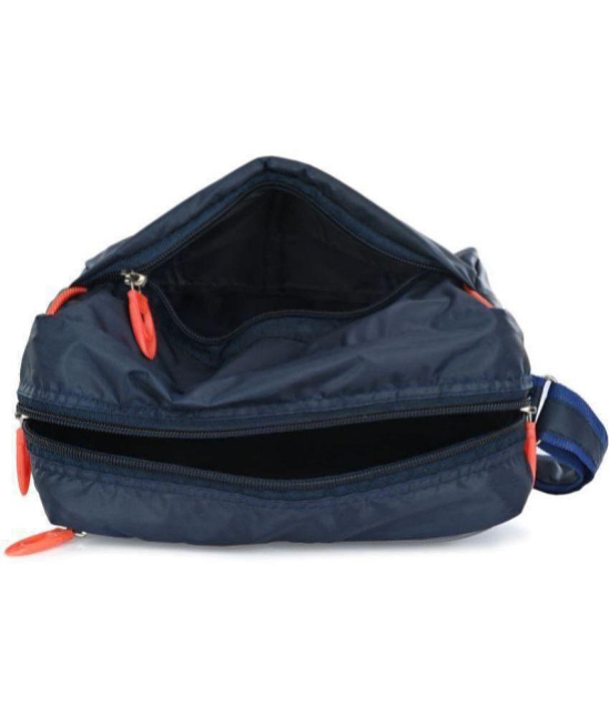 ShoeRise - Blue Solid Messenger Bag - Blue