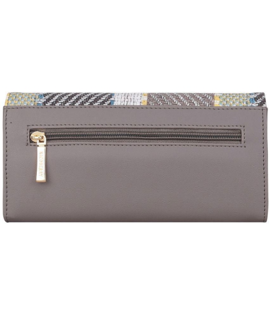 Nicoberry - Faux Leather Gray Womens Zip Around Wallet ( Pack of 1 ) - Gray