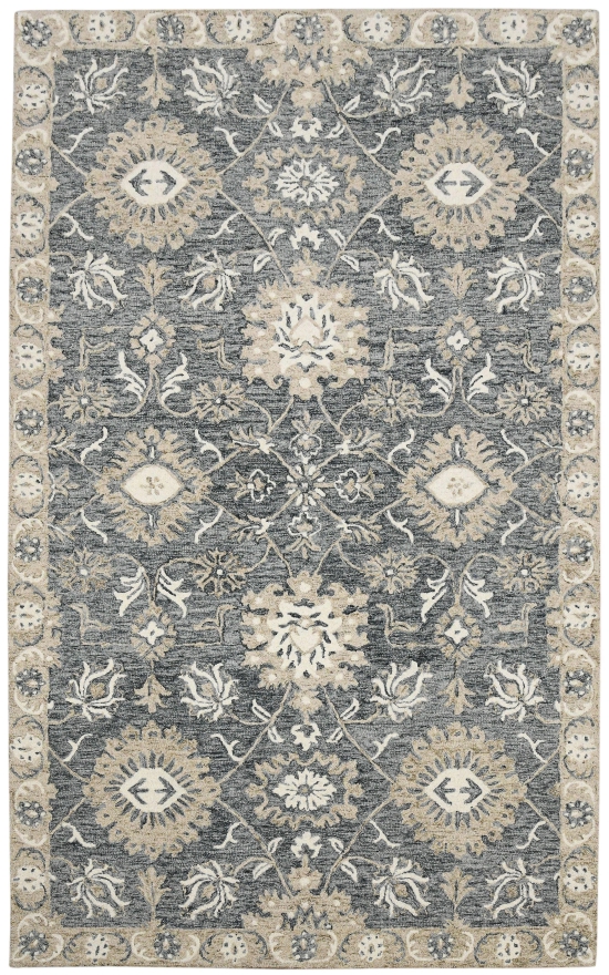 Hand Tufted Romania Grey Color Carpet-Grey / 8x10