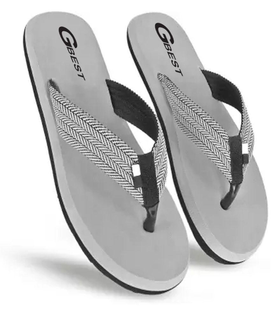 GBest - Grey Men's Thong Flip Flop - None