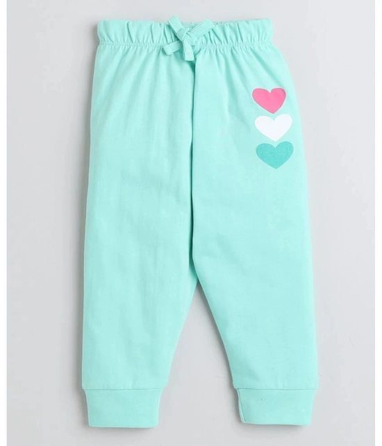 BUMZEE - Mint Green Cotton Trackpant For Baby Girl ( Pack of 2 ) - None