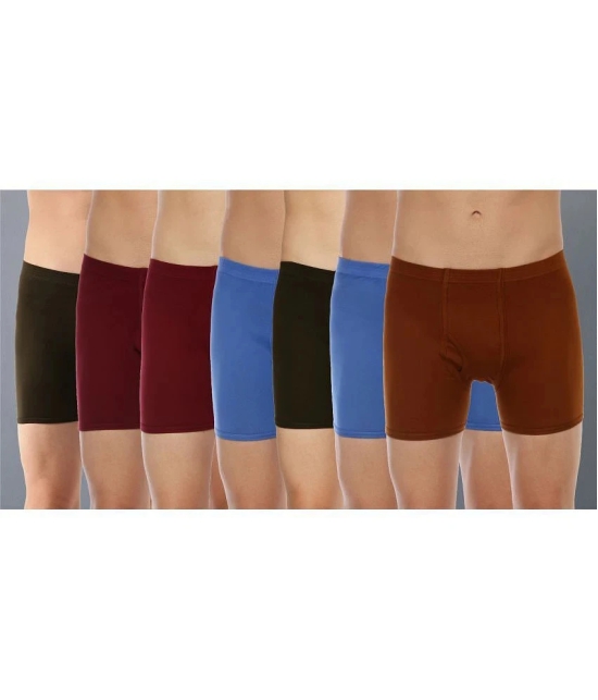 Dollar Multicolor Cotton Mens Trunks ( Pack of 7 ) - None