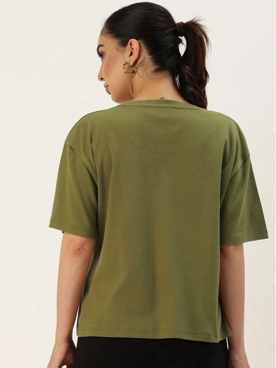 Bene Kleed Green Cotton Loose Fit Womens T-Shirt ( Pack of 1 ) - None