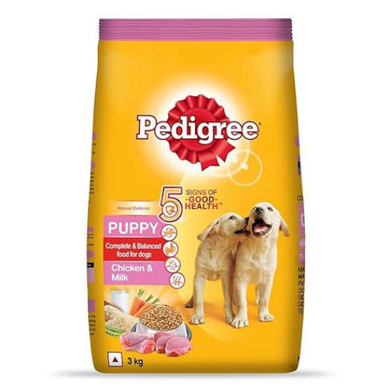 Pedigree Puppy Dry Dog Food Food, Chicken & Milk 3 Kgs