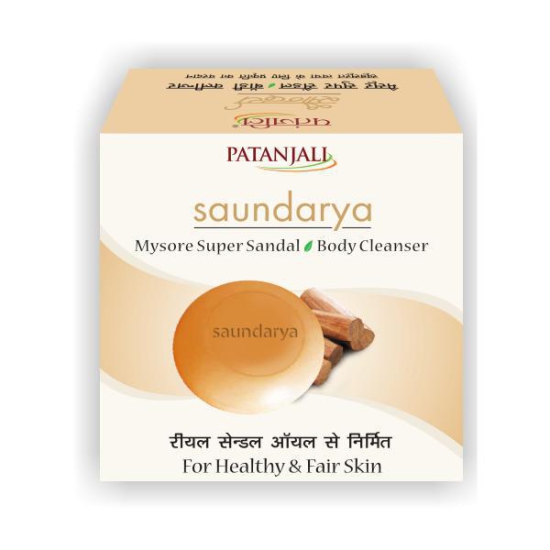 Patanjali Saundarya Sandal Cleanser Soap 125 Gms