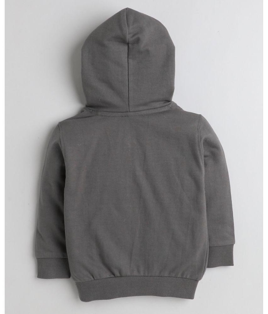 BUMZEE Grey Boys Full Sleeves Hooded Sweatshirt Age - 18-24 Months - None