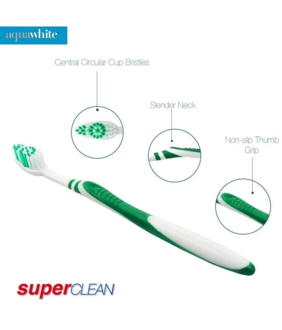 aquawhite Super Clean ( pack of 12) Toothbrush Pack of 12