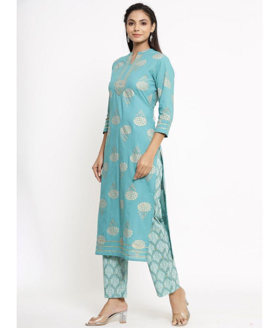 KIPEK - Blue Straight Rayon Women's Stitched Salwar Suit ( Pack of 1 ) - None