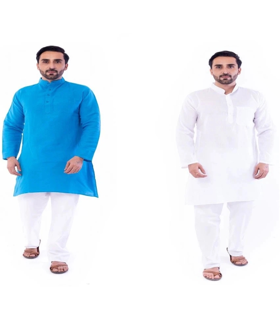 DESHBANDHU DBK Multi Cotton Kurta Pack of 2 - None