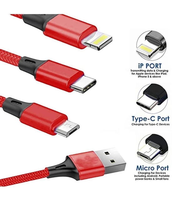 Red 3A Multi Pin Cable 1.2 Meter - Red