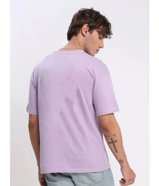 AKTIF Cotton Blend Regular Fit Printed Half Sleeves Mens T-Shirt - Lavender ( Pack of 1 ) - None