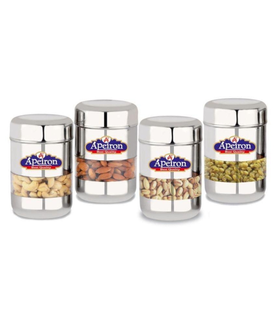 APEIRON Steel Food Container Set of 4 750 mL - Silver