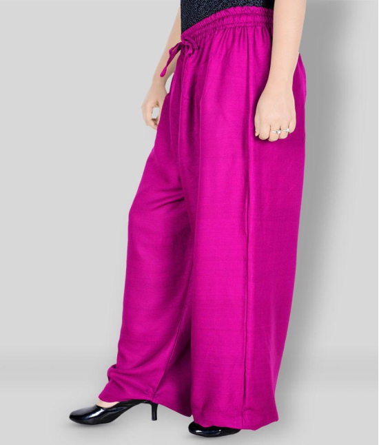 Sttoffa - Pink Rayon Wide leg Womens Palazzos ( Pack of 1 ) - 38