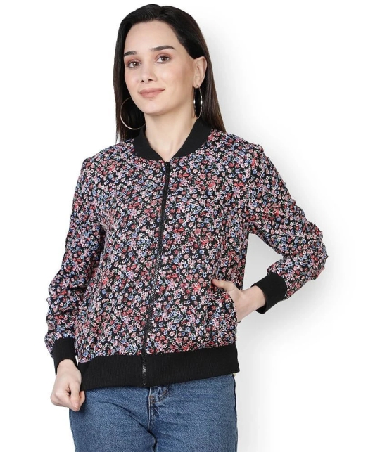 NUEVOSDAMAS Polyester Blend Multi Color Bomber Jackets Single - L