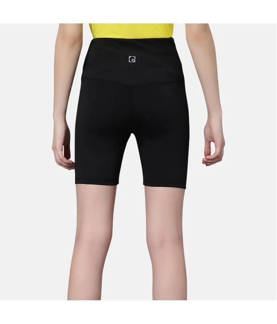 Omtex Black Polyester Solid Shorts - Single - None