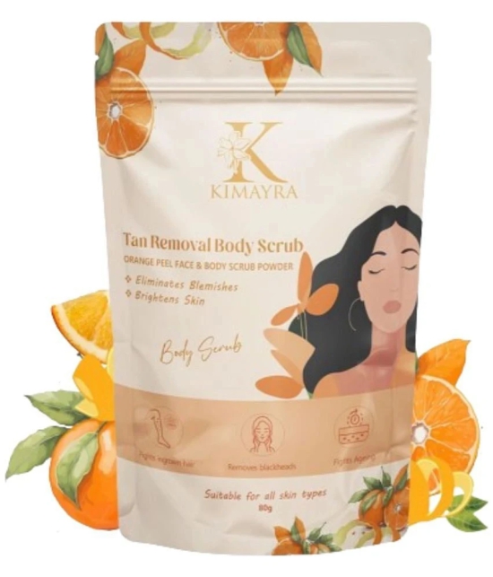 Kimayra Orange Peel Face & Body Scrub Powder | Bathing Scrub Powder for Tan-Free Skin