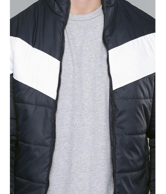 ADORATE Polyester Mens Quilted & Bomber Jacket - Navy Blue ( Pack of 1 ) - None